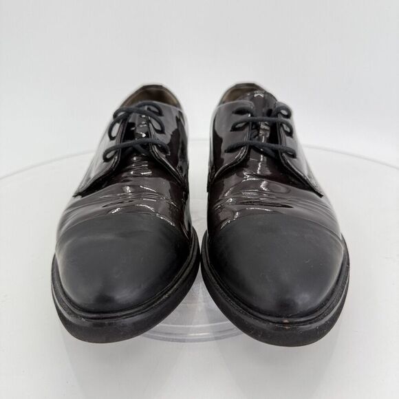 Paul Green Emmy Oxfords US 6 UK 3.5 Black Patent Leather Cap Toe Lace Up Shoes - Picture 10 of 16